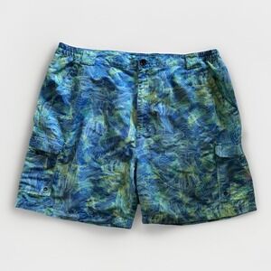 Reel‎ Legends Mens Fishing Cargo Shorts Performance Outfitters Bonefish Blue XXL